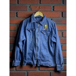 Looney Tunes Tweety Bird Denim Jacket – Blue – Women’s Large